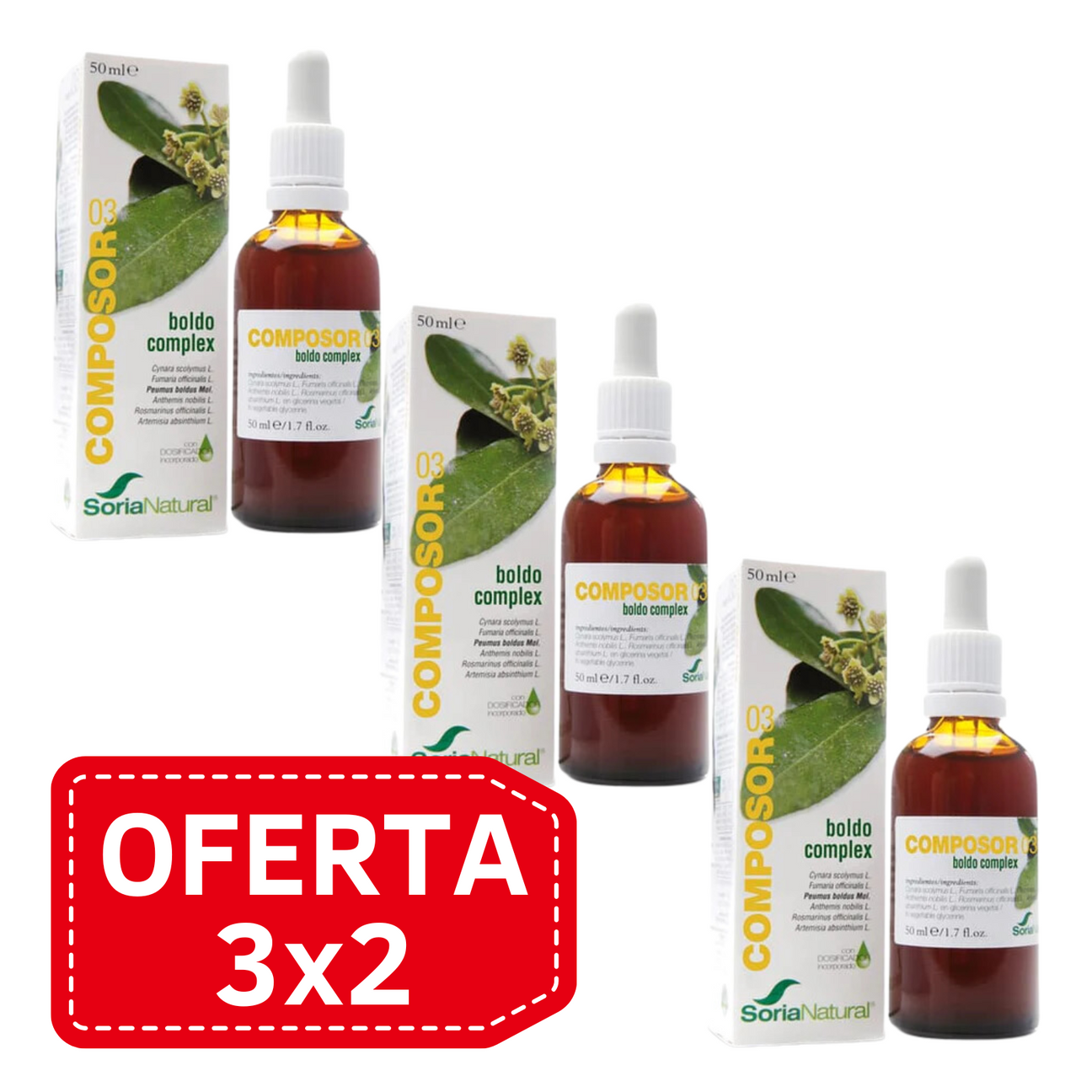 PACK 3X2 EXTRACTO CARDO MARIANO 50 ml - SORIA NATURAL